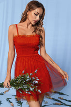 Load image into Gallery viewer, Smocked Sleeveless Mini Tulle Dress
