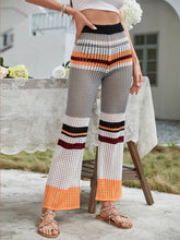 Load image into Gallery viewer, Color Block Openwork Knit Pants
