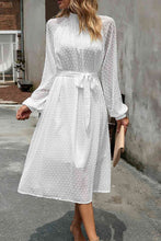 Load image into Gallery viewer, Swiss Dot Tie Waist Dress

