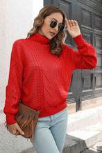 Load image into Gallery viewer, Cable-Knit Turtleneck Sweater
