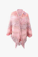 Load image into Gallery viewer, Multicolored Fringe Trim Poncho
