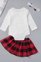 Load image into Gallery viewer, Girl Letter Top and Plaid Skirt
