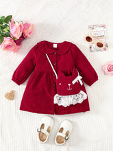 Load image into Gallery viewer, Peter Pan Collar Buttoned Long Sleeve Dress
