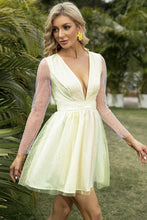 Load image into Gallery viewer, Glitter Organza Long Sleeve A-Line Dress
