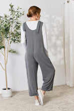 Load image into Gallery viewer, Celeste Full Size Ribbed Tie Shoulder Sleeveless Ankle Overalls
