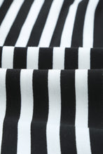 Load image into Gallery viewer, Striped Tie-Waist Frill Trim V-Neck Dress
