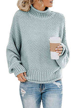 Load image into Gallery viewer, Turtleneck Dropped Shoulder Sweater
