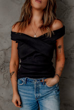 Load image into Gallery viewer, Off-Shoulder Ribbed Crisscross Top
