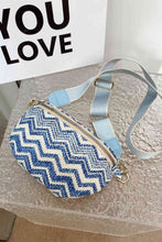 Load image into Gallery viewer, Adored Chevron Straw Sling Bag
