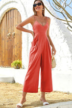 Load image into Gallery viewer, Spaghetti Strap Wide Leg Jumpsuit with Pockets
