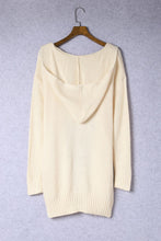 Load image into Gallery viewer, Open Front Hooded Cardigan with Pockets
