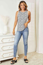 Load image into Gallery viewer, Double Take Printed Round Neck Tank
