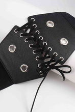 Load image into Gallery viewer, PU Leather Front Lace-Up Corset belt
