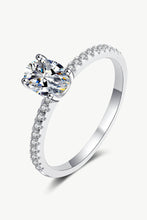 Load image into Gallery viewer, 925 Sterling Silver Inlaid 1 Carat Moissanite Ring
