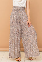 Load image into Gallery viewer, And The Why Printed Smocked Waist Slit Wide Leg Pants
