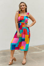 Load image into Gallery viewer, And The Why Multicolored Square Print Summer Dress
