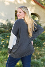 Load image into Gallery viewer, Celeste Design Full Size Contrast Long Sleeve Top
