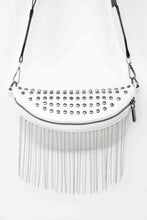 Load image into Gallery viewer, Adored PU Leather Studded Sling Bag with Fringes
