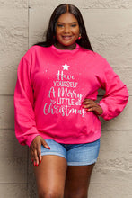 Load image into Gallery viewer, Simply Love Full Size HAVE YOURSELF A MERRY LITTLE CHRISTMAS Round Neck Sweatshirt
