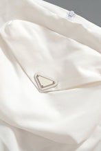 Load image into Gallery viewer, High Waist Buckle Detail Zip-Back Skirt with Pocket
