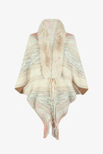 Load image into Gallery viewer, Open Front Fringe Hem Poncho
