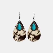 Load image into Gallery viewer, Artificial Turquoise Teardrop Earrings
