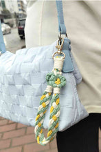 Load image into Gallery viewer, Floral Braided Wristlet Key Chain
