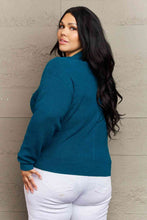 Load image into Gallery viewer, Zenana Kiss Me Tonight Full Size Button Down Cardigan in Teal
