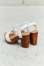 Load image into Gallery viewer, DDK Time After Time Wooden Platform Strap Heels
