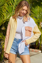 Load image into Gallery viewer, Color Block Textured Drop Shoulder Shacket
