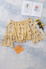 Load image into Gallery viewer, Floral Off-Shoulder Ruffle Hem Top
