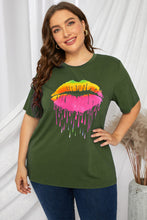 Load image into Gallery viewer, Plus Size Lip Graphic Tee Shirt
