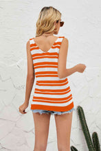 Load image into Gallery viewer, Striped V-Neck Knit Tank
