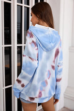 Load image into Gallery viewer, Dropped Sleeve Tie-dye Hoodie with Drawstring
