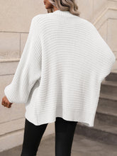 Load image into Gallery viewer, Button Down Horizontal-Ribbing Longline Cardigan
