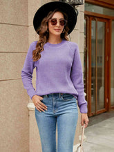 Load image into Gallery viewer, Round Neck Raglan Sleeve Sweater
