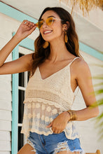 Load image into Gallery viewer, Spliced Mesh V-Neck Cami
