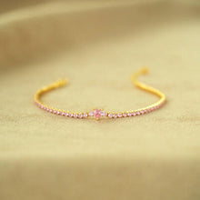 Load image into Gallery viewer, Heart Shape Inlaid Zircon 18K Gold-Plated Bracelet
