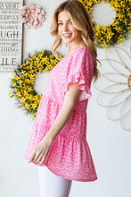 Load image into Gallery viewer, Heimish Full Size Leopard Ruffle Trim Short Sleeve Top
