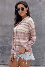 Load image into Gallery viewer, Tie-Dye Long Sleeve Drawstring Hoodie
