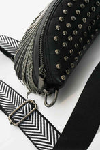 Load image into Gallery viewer, Adored PU Leather Studded Sling Bag with Fringes
