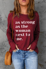 Load image into Gallery viewer, Letter Graphic Thumbhole Sleeve Top
