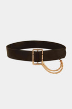 Load image into Gallery viewer, PU Leather Wide Belt with Chain
