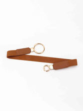Load image into Gallery viewer, Double Ring Buckle Elastic PU Belt
