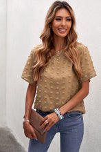 Load image into Gallery viewer, Swiss Dot Round Neck Blouse
