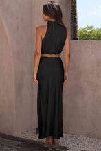 Load image into Gallery viewer, Cropped Turtle Neck Tank Top and Maxi Skirt Set
