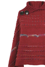 Load image into Gallery viewer, Cloak Sleeve Fringe Detail Poncho
