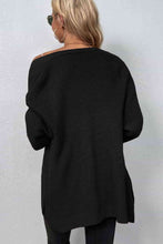 Load image into Gallery viewer, Cable-Knit Open Front Cardigan with Pockets
