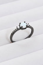 Load image into Gallery viewer, 925 Sterling Silver Round Opal Ring
