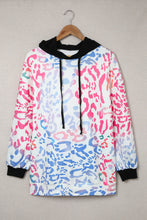 Load image into Gallery viewer, Leopard Print Dropped Shoulder Hoodie
